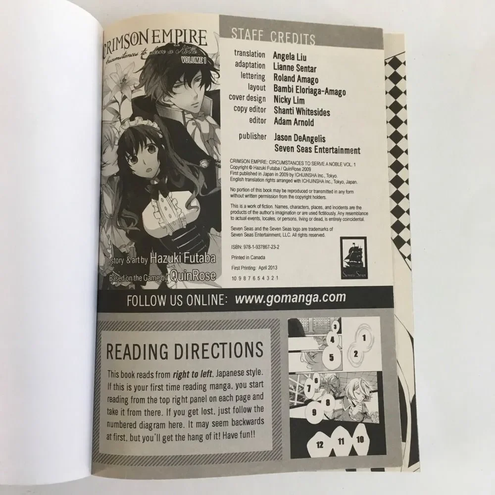 Crimson Empire: Circumstances to Serve a Noble Vol. 1-3 Quin Rose Manga